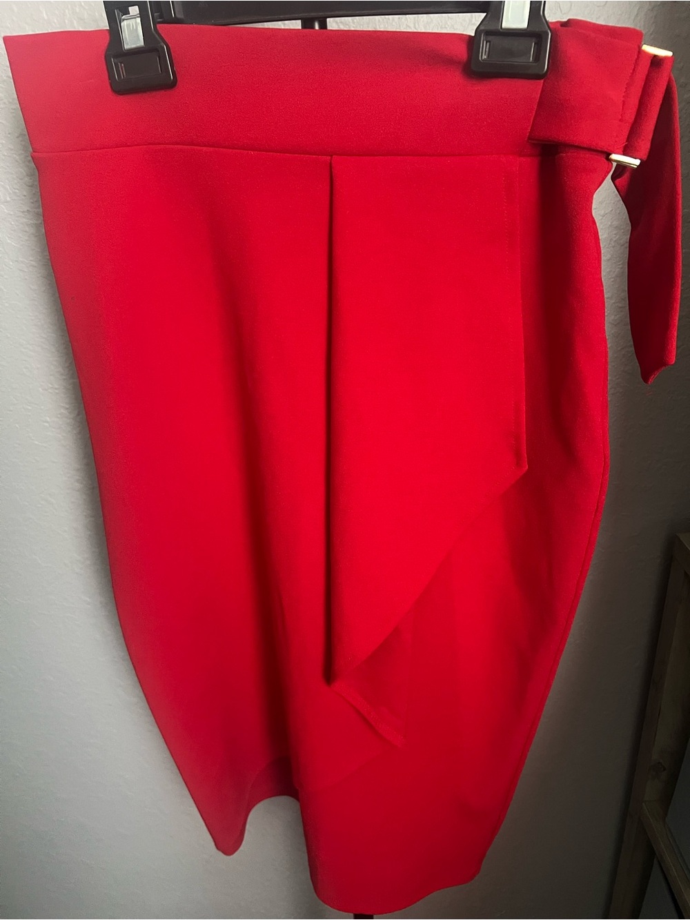 Worthington Red Asymmetrical Wrap Dress